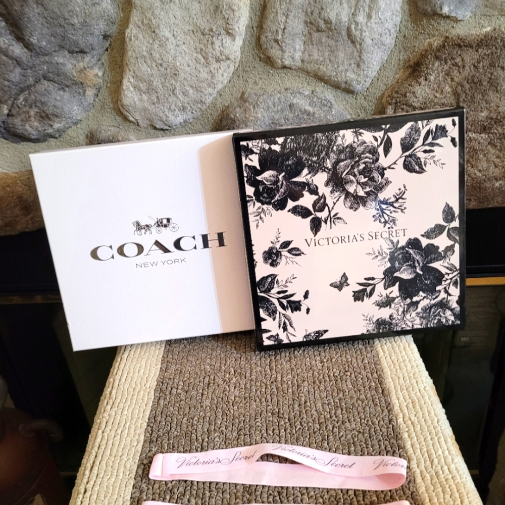 Bundle of 1 Victoria's Secret empty gift Box and 1 Coach New York empty gift box